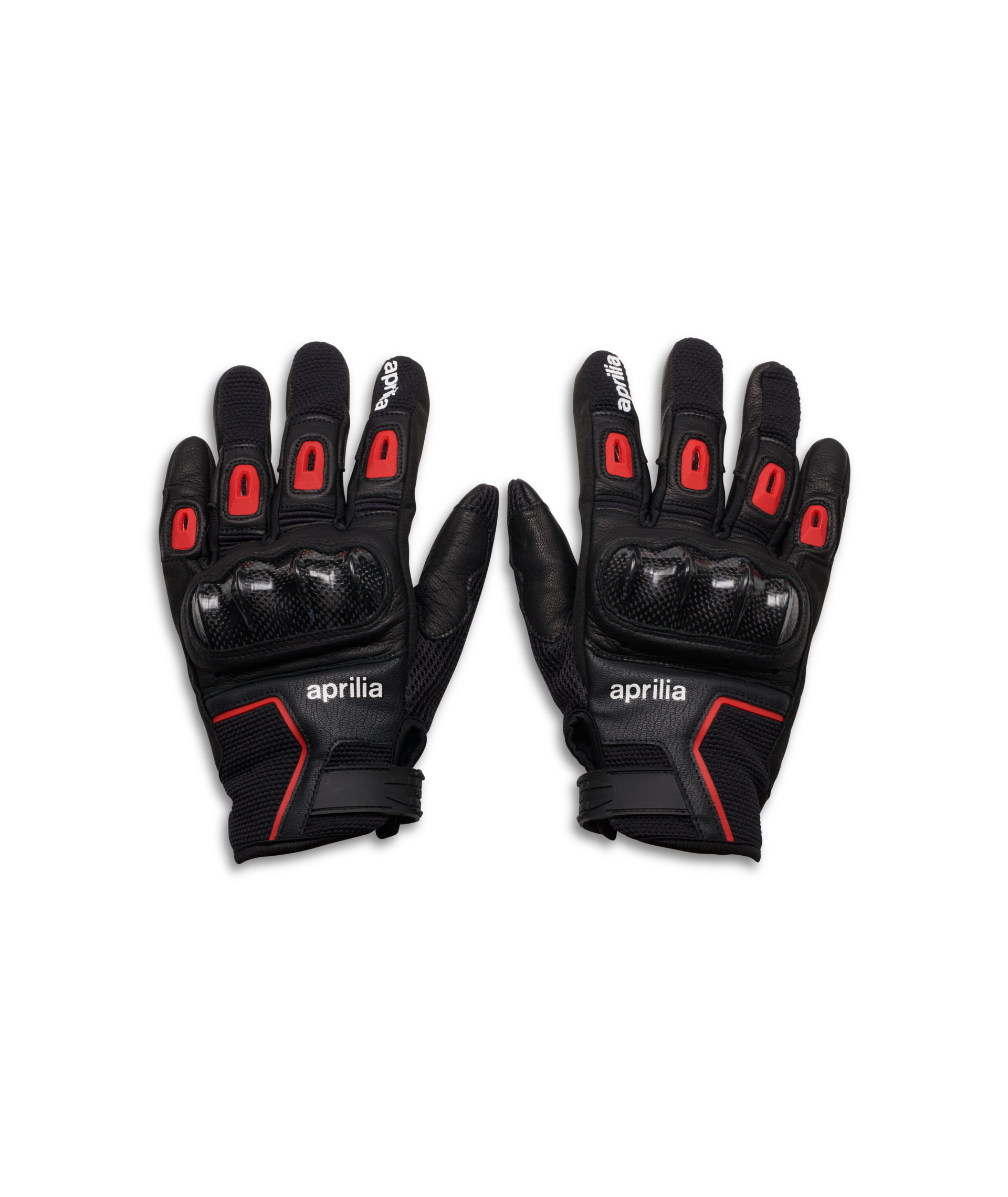 Guanti Aprilia uomo nero rosso