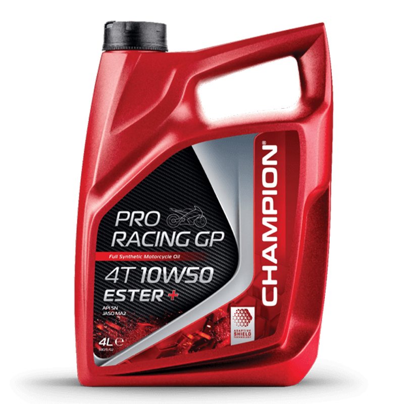 CHAMPION® Proracing GP 4T 10W-50 ESTER + Olio motore completamente sintetico - 4 litri