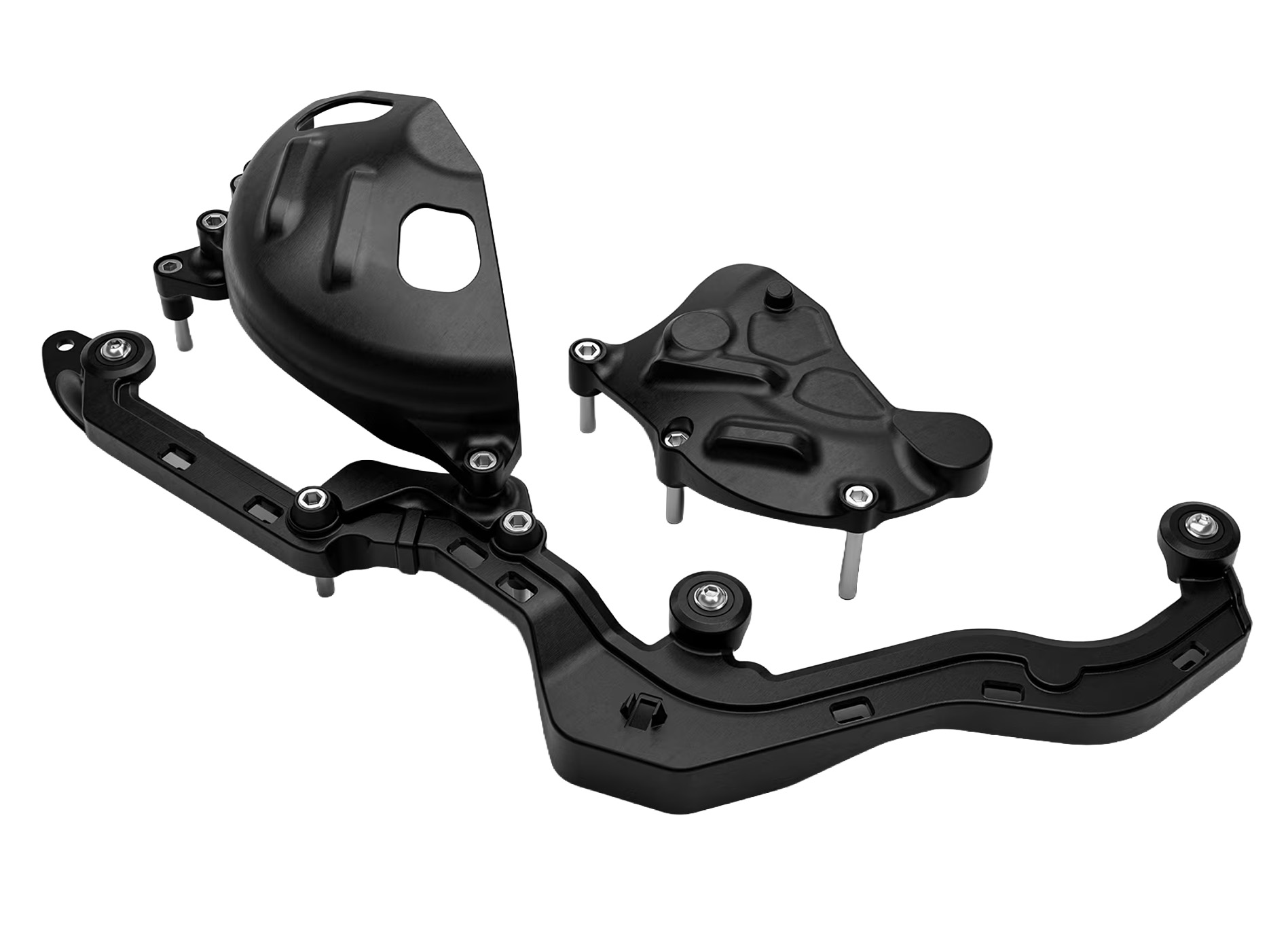 Barra di protezione in alluminio nero per motore per Aprilia RSV4 / Tuono V4 1100 (25-)