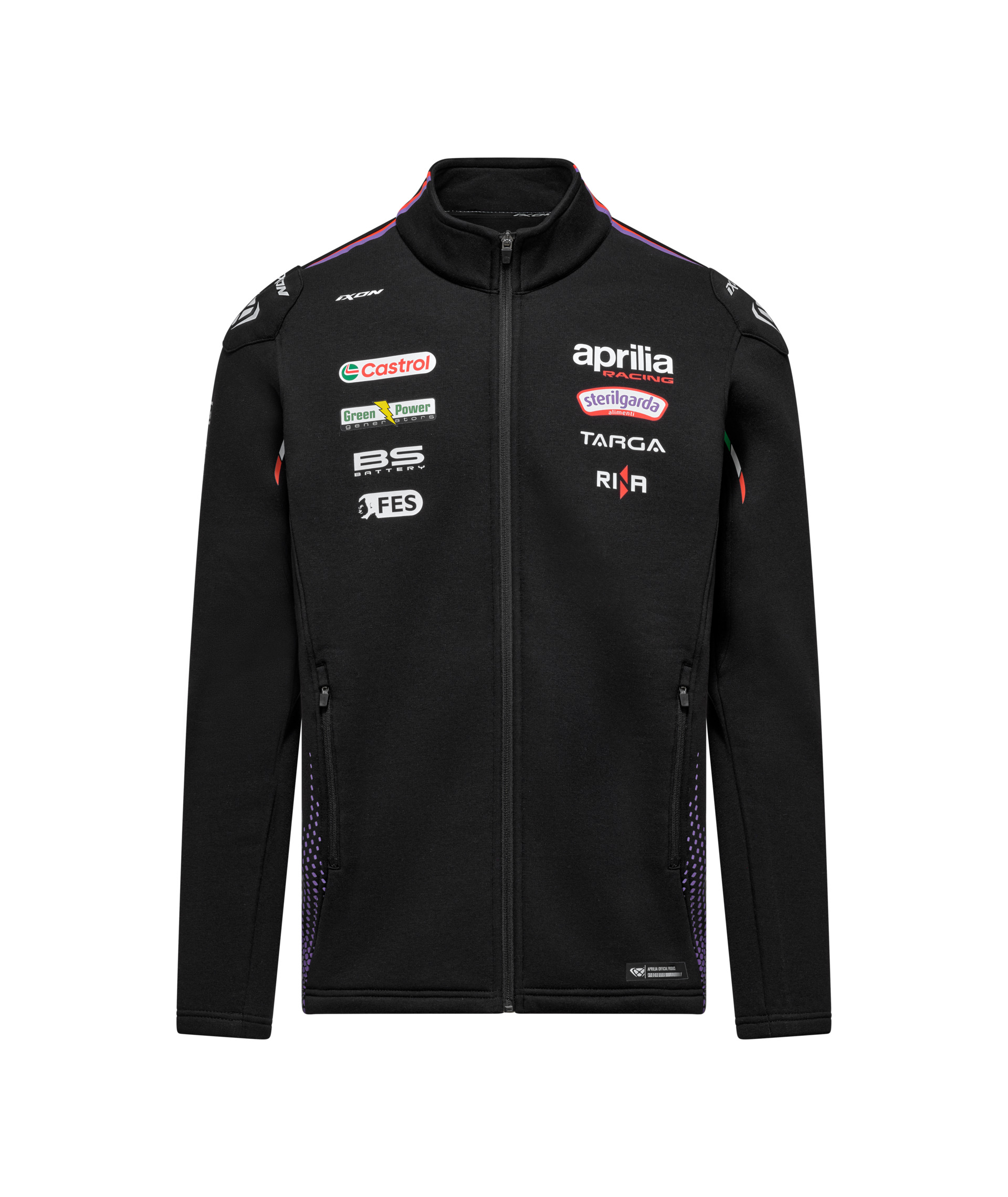 Felpa con cerniera Aprilia Racing Team Replica 2026 da uomo, nera