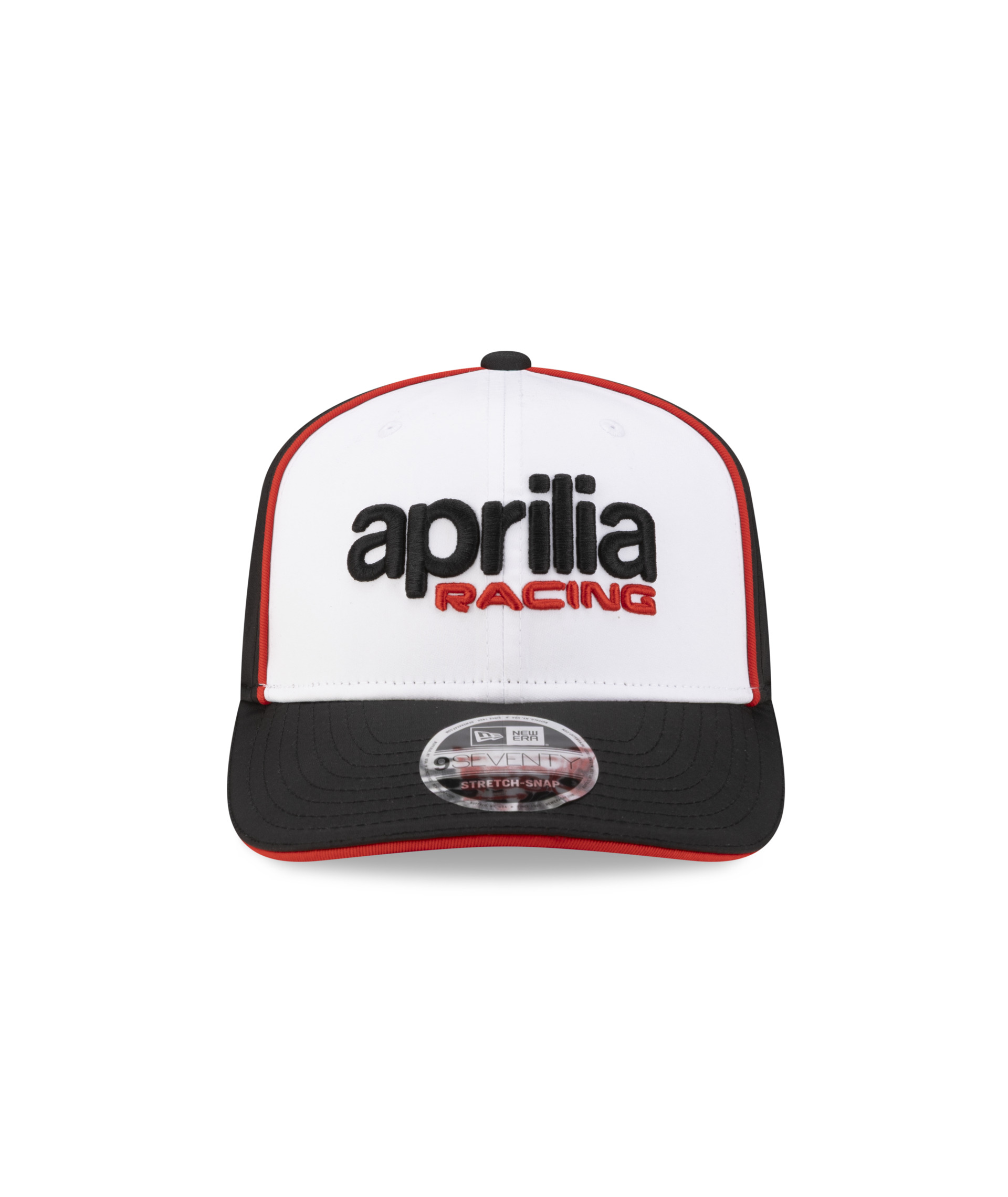 Cappellino da baseball Aprilia Racing Team 2026 New Era 9Seventy bianco e nero